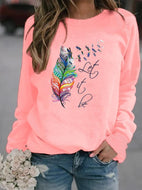 Animal Print Crew Neck Sweatshirt