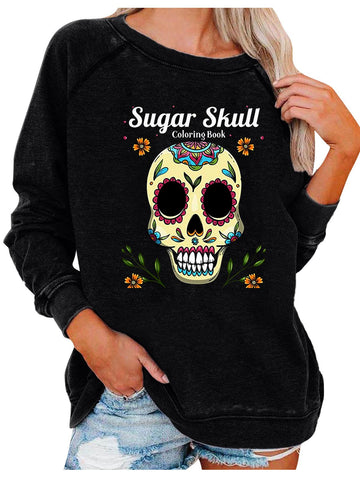 Halloween Skull  Sweatshirt