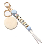 Fashion New Letter Silicone Bead Keychain Bag Accessories Luggage Keychain