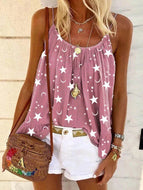 Star Print Tank Top Camisole Top