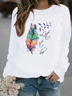 Animal Print Crew Neck Sweatshirt