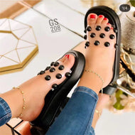 Fashion Pearl Flip Flops Platform Plus Size Sandals