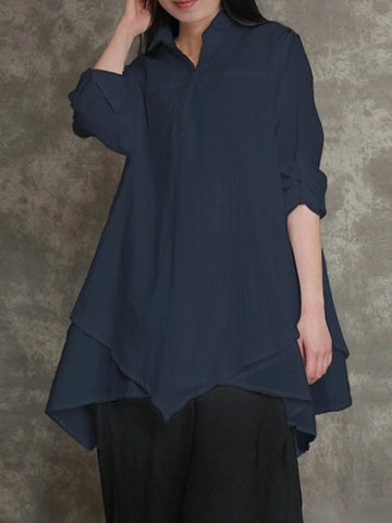 Irregular Loose Casual Women's Blouse