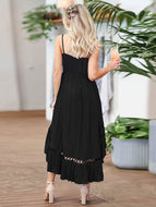 Summer Lace Irregular Suspender Skirt Plus Size Women's Mid-length Skirt Chiffon Slim Dress