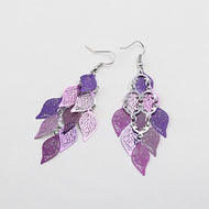 Colorful Seven Nine Leaf Earrings