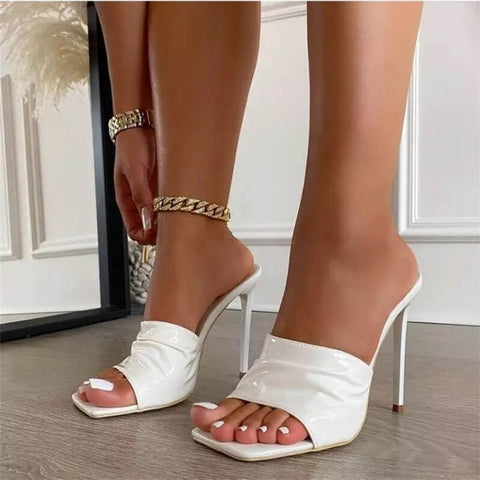 Fashion Trend Stiletto Women's Shoes New Solid Color Sandals for Women's Outer Wear