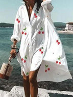 Summer and Autumn Fashionable Temperament Shirt Dress