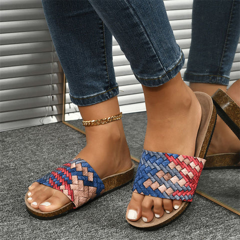 Summer Home New Woven Soft Bottom Sandals and Slippers For Women