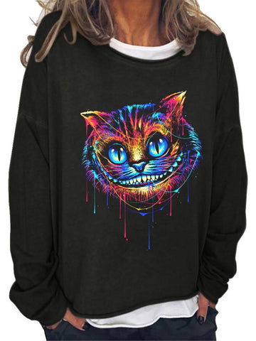 Cat O Neck Sweatshirt