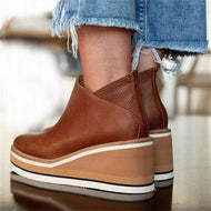 Women Round Toe Boots Platform Shoes