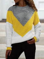 Relaxed Long Sleeve Ribbed Knit Sweater