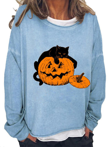 Halloween Black Cat Sweatshirt