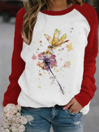 Dragonfly Print Sweatshirt