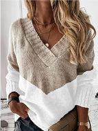 Contrasting Casual Sweater