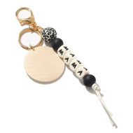 Fashion New Letter Silicone Bead Keychain Bag Accessories Luggage Keychain