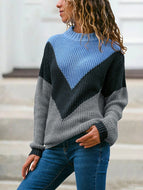 Relaxed Long Sleeve Ribbed Knit Sweater