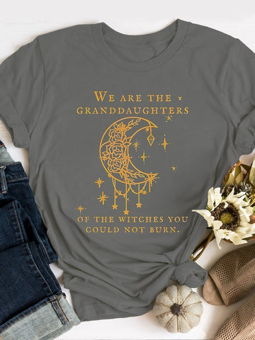 We Are the Granddaughters of the Witches You Could Not Burn Salem Witch  Print Short Sleeve T-shirt